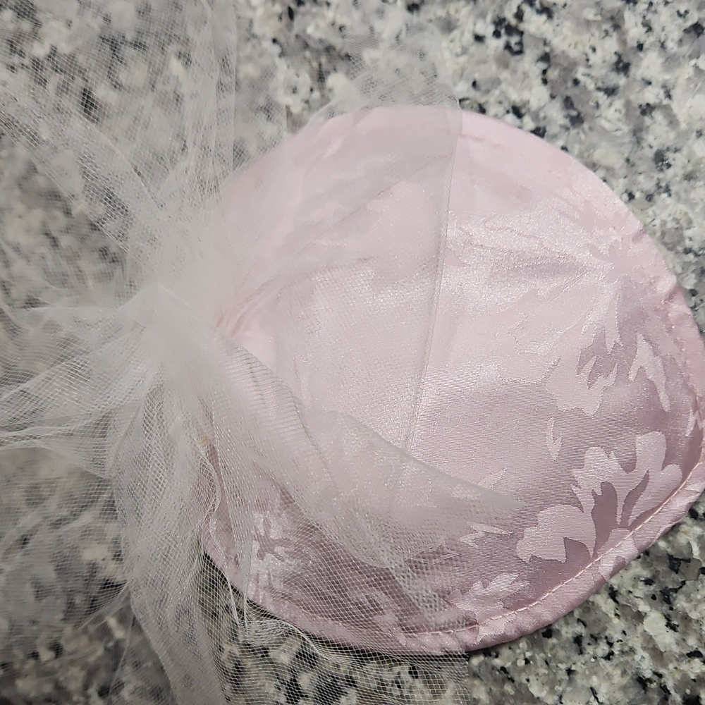 Handmade Vintage Wedding Veil Fascinator Hat Formal White Lace Headpiece